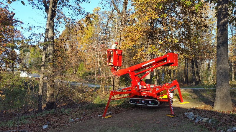 ALL TERRAIN TRACKED MINI LIFT | Clean Cut Tree Service | Mountain Home ...