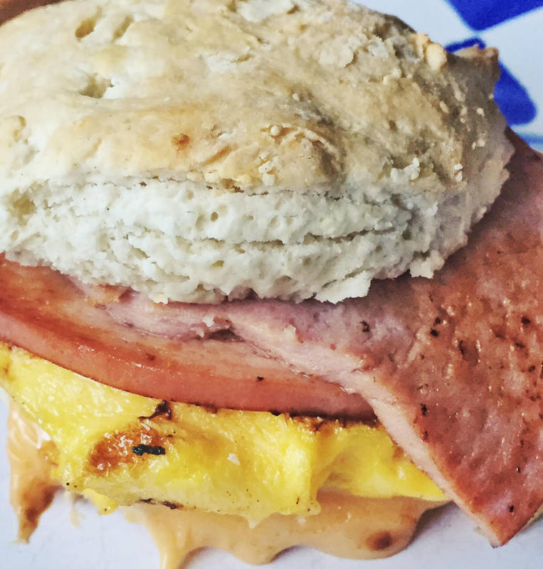 Fried Bologna Biscuits
