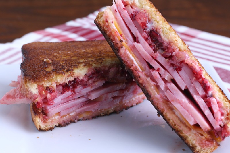 Grilled Ham And Cranberry Sandwich