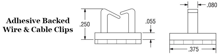 Adhesive Backed Wire and Cable Clip 