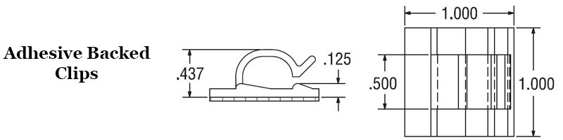 Adhesive Backed Wire and Cable Clip 