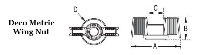 Deco Metric Wing Nut Image 2