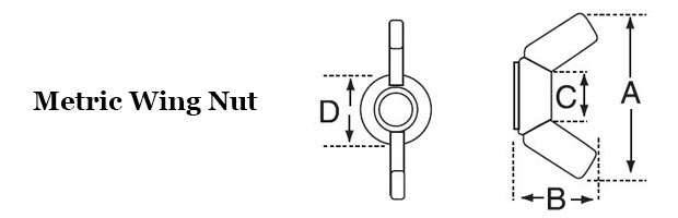 Metric Wing Nut Image 2