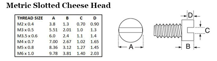 Metric Slotted Cheese Head Image 2