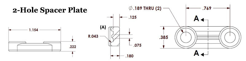 2-Hole Spacer Plate Image 2