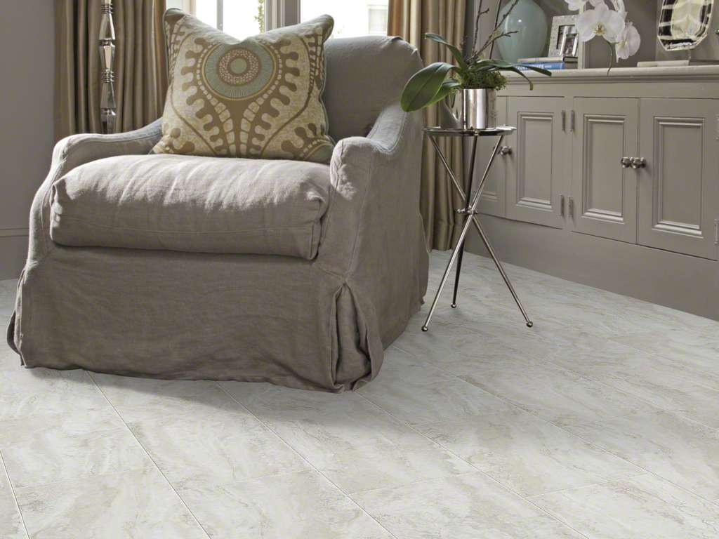 Light colored laminate or vinyl tile