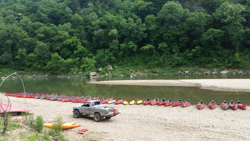 Dirst Canoes lined up in a row. 