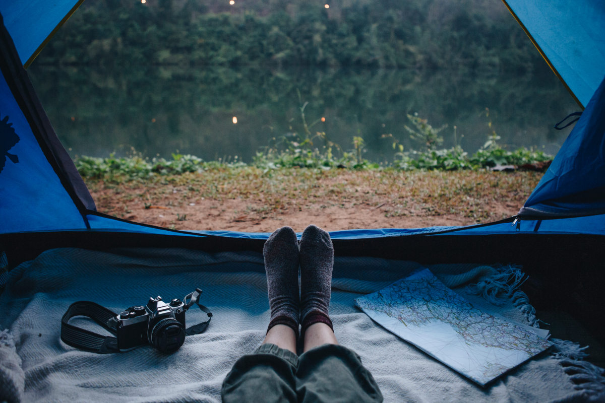 Camp along the river. 