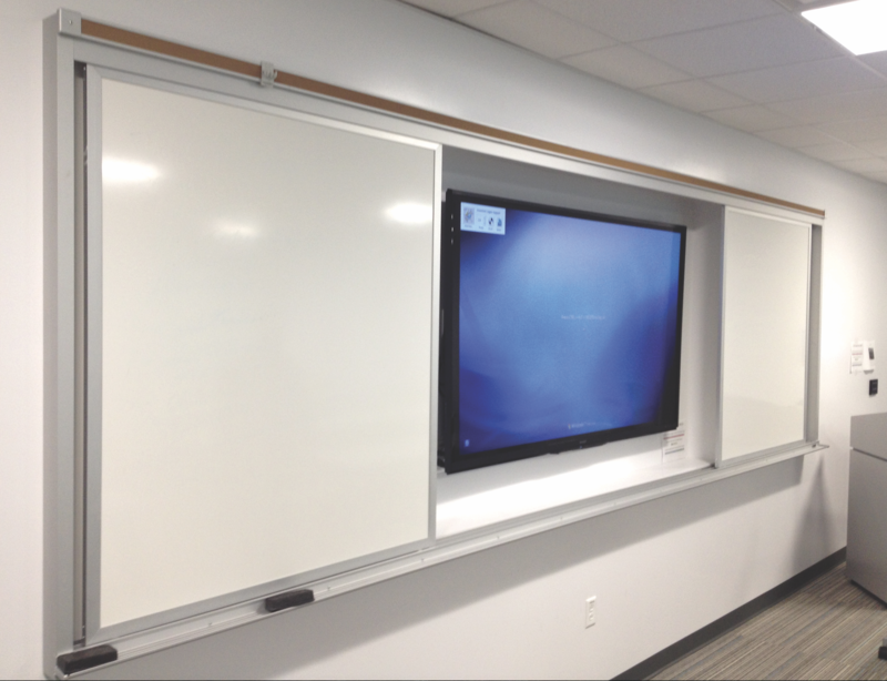 HORIZONTAL SLIDING UNITS LCS3 Porcelain Dry Erase Markerboards Claridge Products
