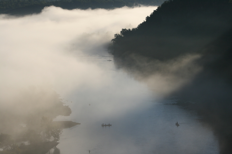 PEACEFUL FOG OVER THE WHITE RIVER 