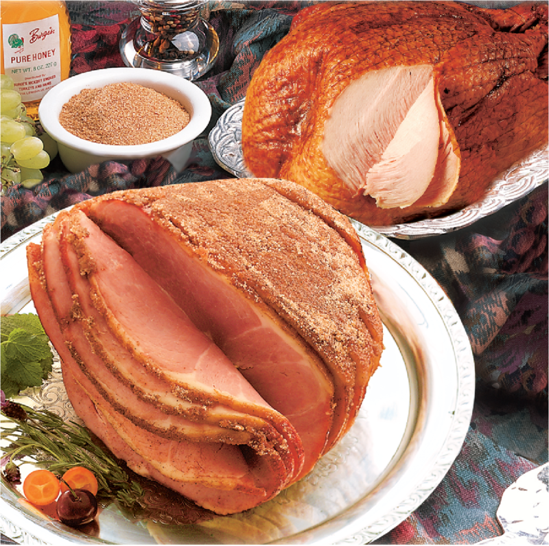 Traditional Combo Burge's Hickory Smoked Turkeys & Hams Arkansas
