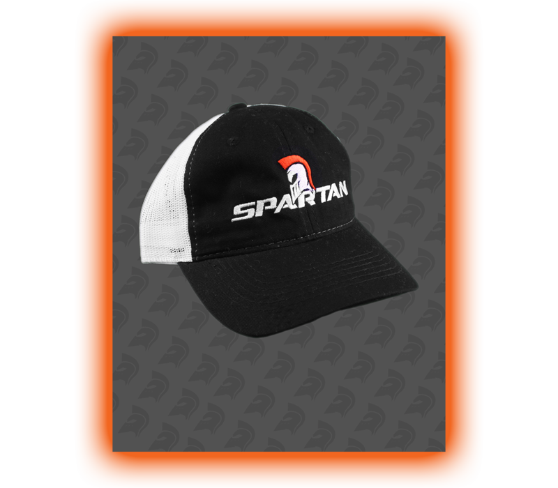 SPARTAN VELCRO CAP - BLACK/WHITE