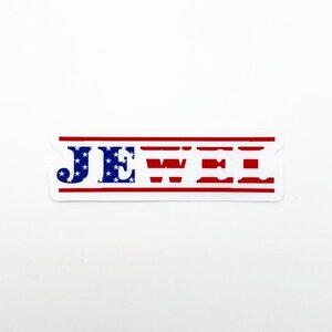 Jewel Linear American Sticker
