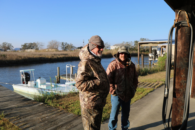 On the left, guide Billy Ellenwood and on the right our outfitter, Lance Ledet, of Dulac Charters .