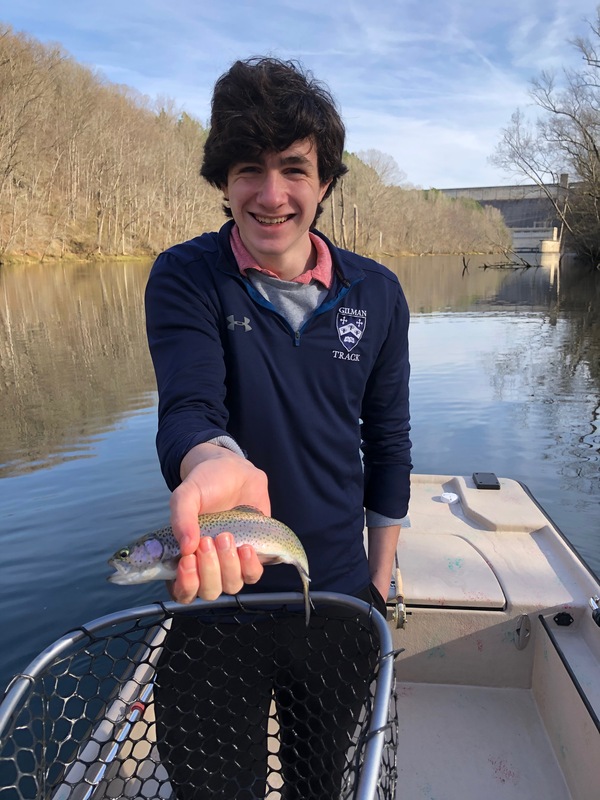 James from Maryland with his first fish on fly.
