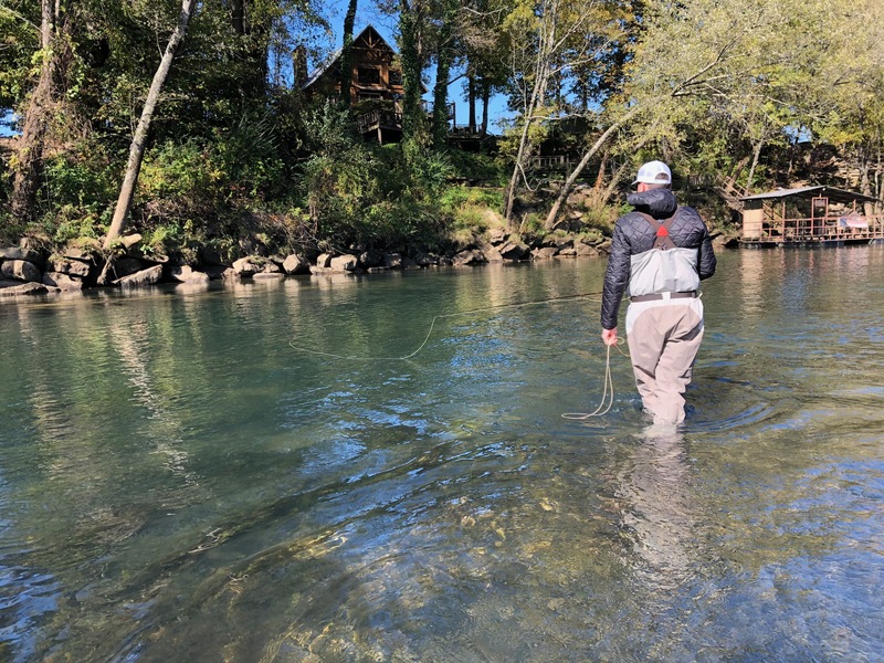 Low clear water and a bright sunny Saturday made for some great wade fishing.