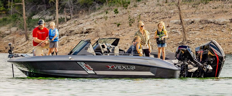 raptor boats fishing platform XL lets you pitch a tent in a boat