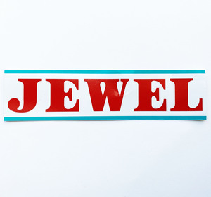 Jewel Linear Teal/Red Sticker