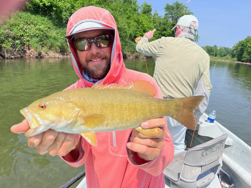 Ben Levin with a beautiful Smallmouth Bass.
