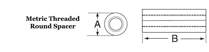 Metric Threaded Round Spacers Image 2