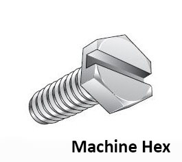 Metric Slotted Machine Hex