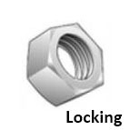 Metric Hex Nuts with Locking Threads