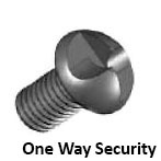 Metric Round One-Way Security Screws