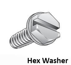 Metric Slotted Hex Washer