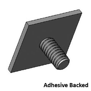 Square Head Adhesive Backed Screw