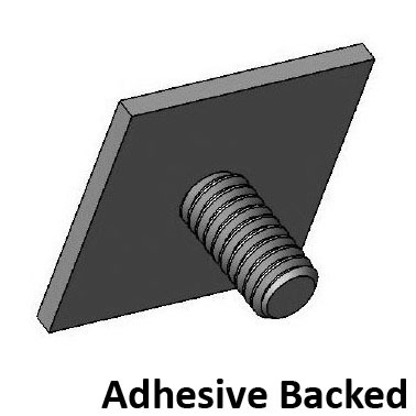 Square Head Adhesive Backed Screw Image