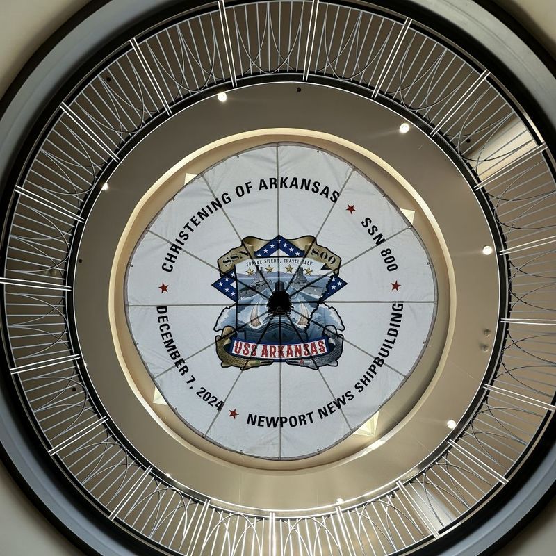 Artifact from USS Arkansas (SSN 800) Christening On Display
