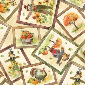 Fabric Panels for Quilting Harvest Scarecrow 30 x 42 Cotton Panel for  Quilting, Quilting Fabric, Fall, Harvest