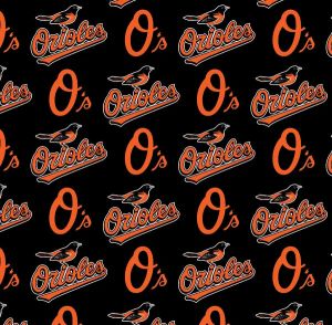 MLB Broadcloth Houston Astros Stars Orange, Quilting Fabric by the Yard