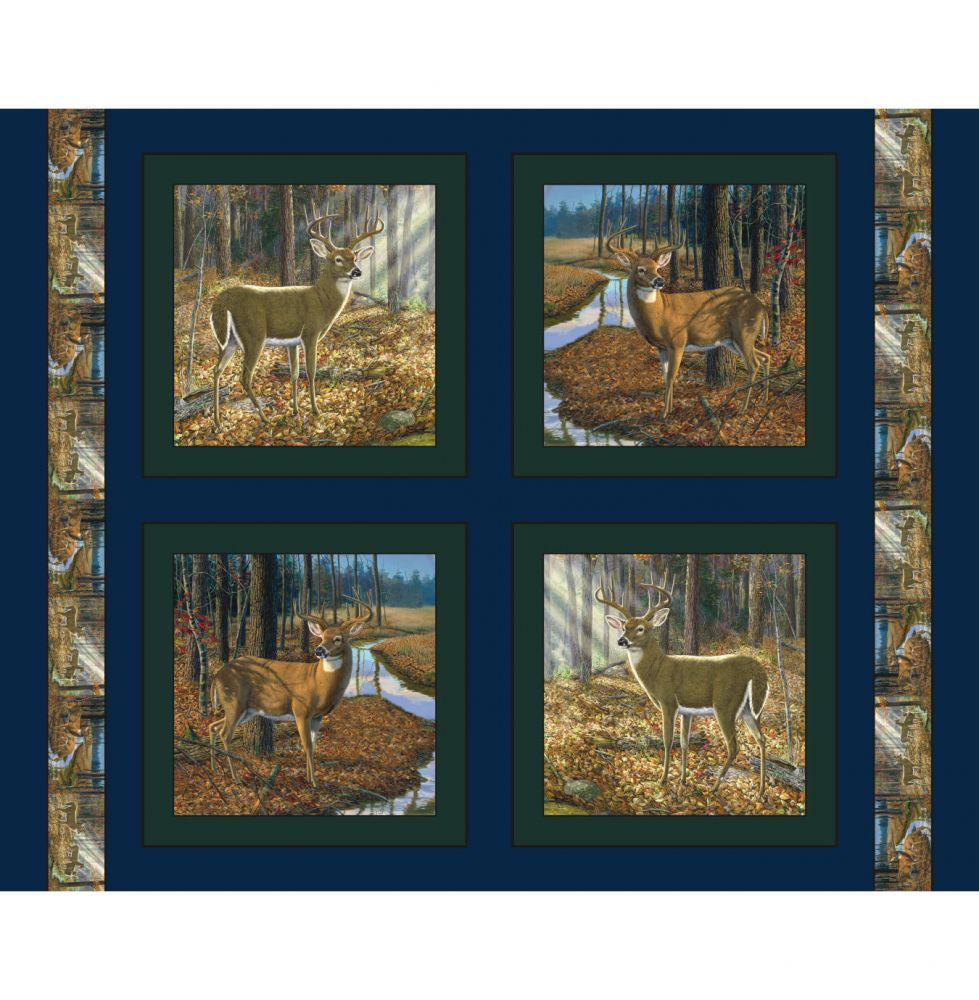 45 Big Buck Deer Pillow Panel Digital | Marshall Dry Goods Company